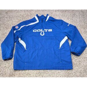 Vintage Reebok Indianapolis Colts Jacket Windbreaker Mens XL Pullover On Field